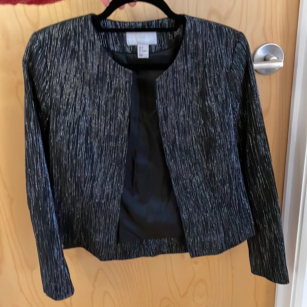 Black with silver lining jacket
